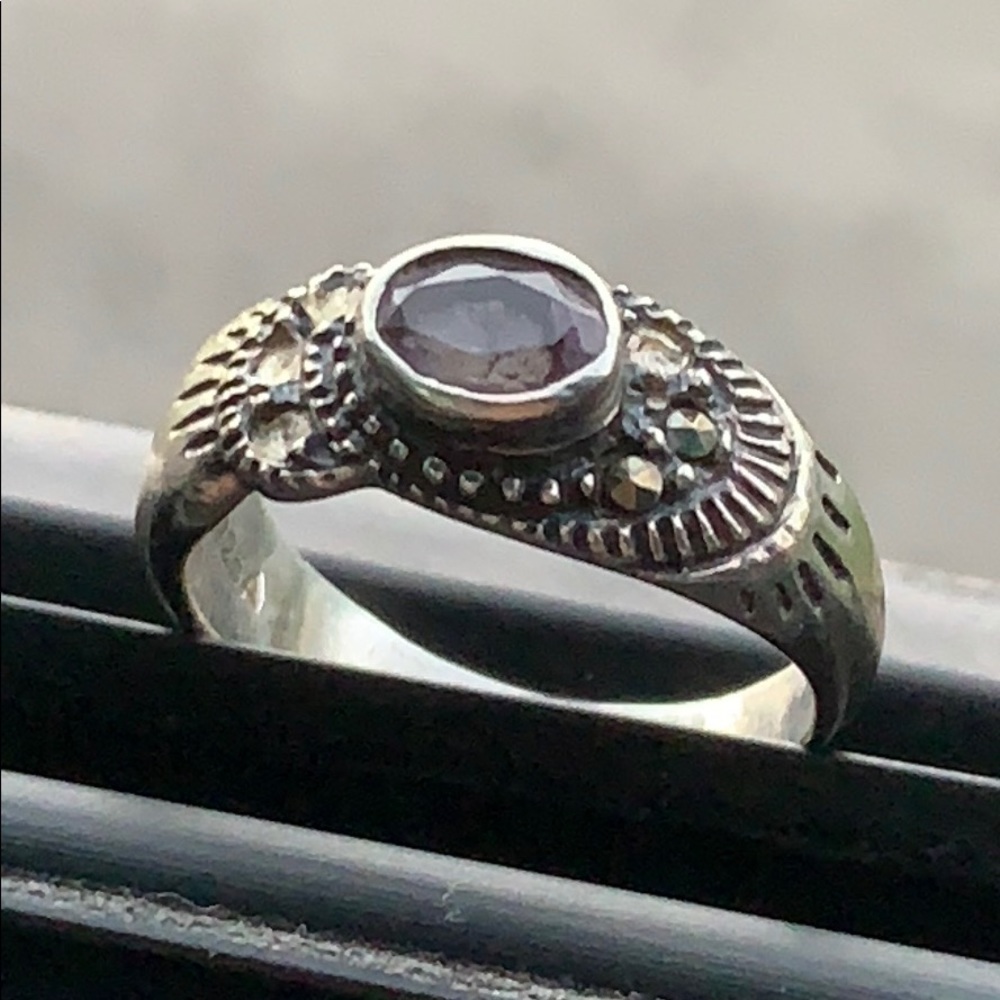 VTG 925 Sterling Amethyst Ring
